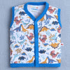 Boys 100% Cotton Animal Jabla - Blue & White