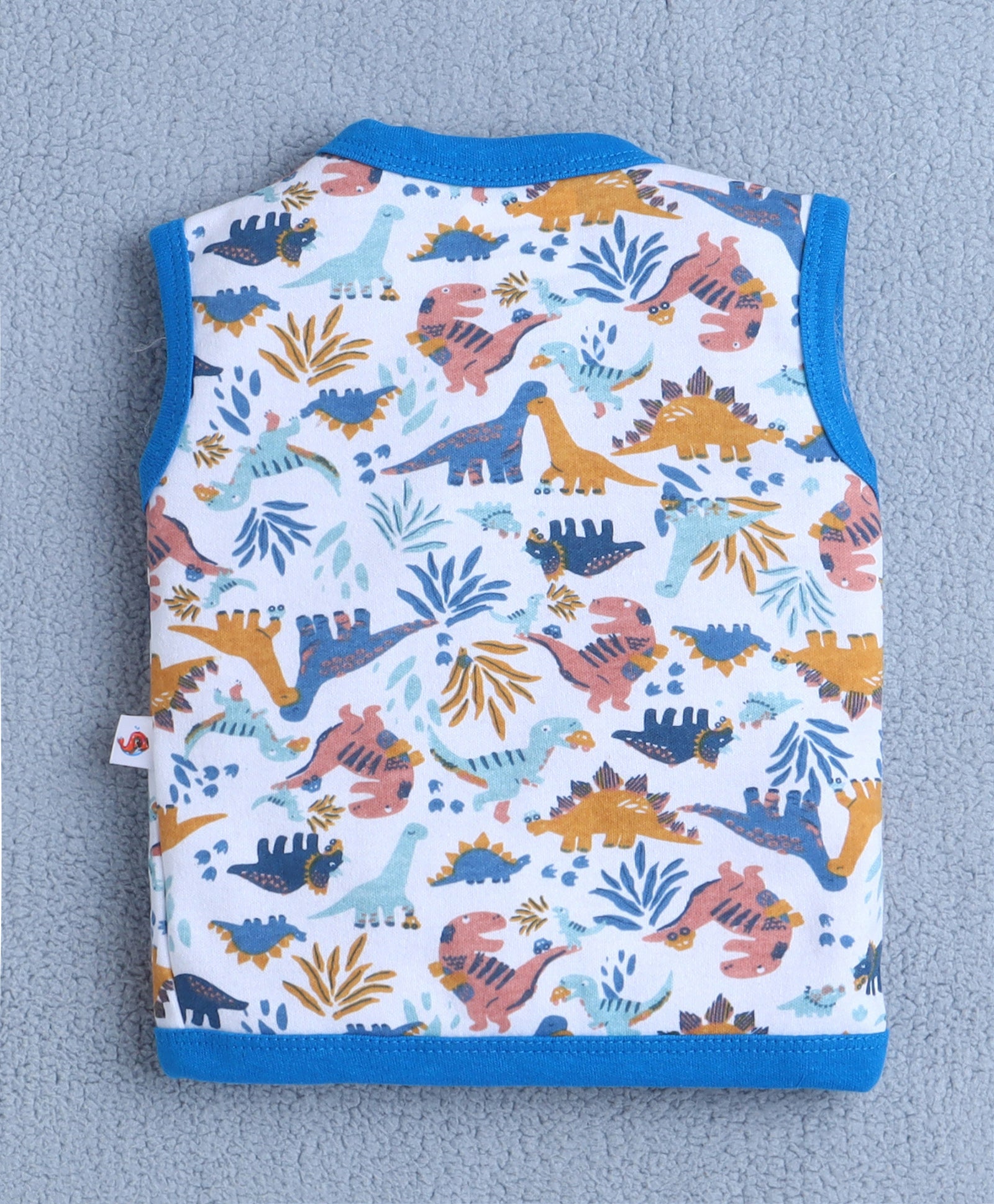 Boys 100% Cotton Animal Jabla - Blue & White