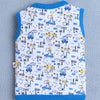 Boys 100% Cotton Animal Jabla - Blue & White