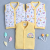 Girls Sleeveless Jabla White & Yellow Pack of 3