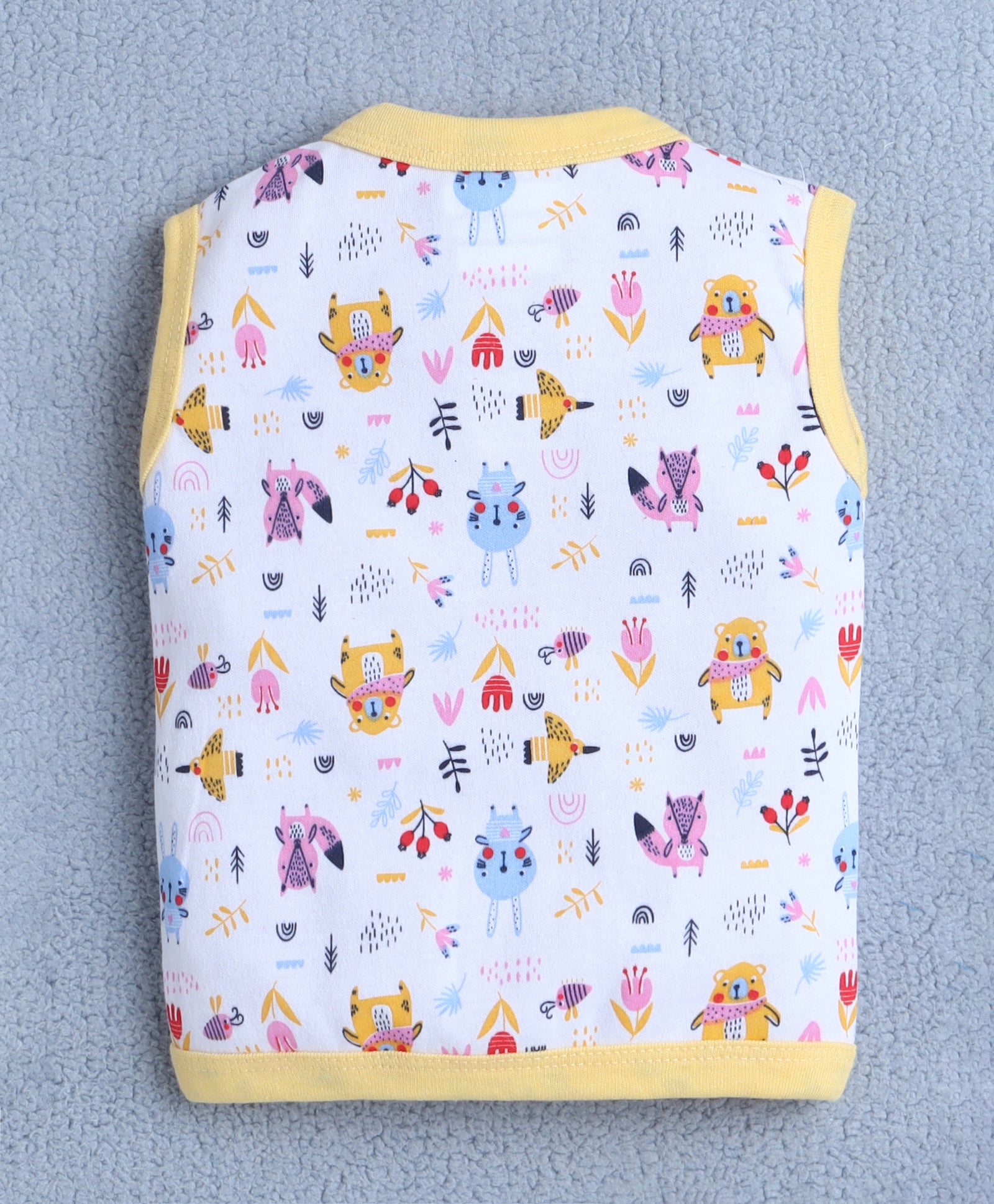 Girls Sleeveless Jabla White & Yellow Pack of 3