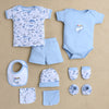 Boys 100% Cotton Animal Gift Set - Sky Blue & White