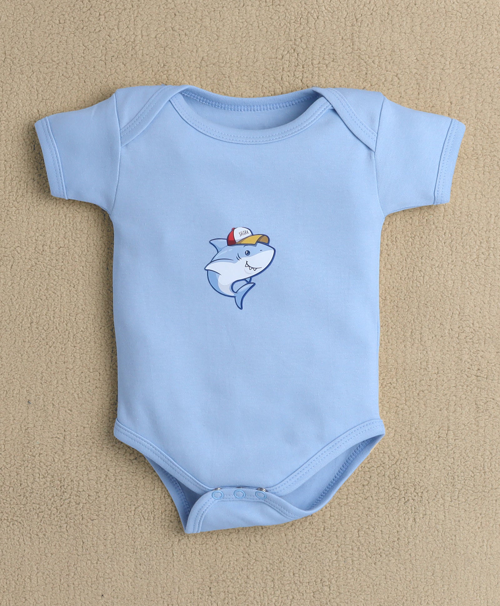 Boys 100% Cotton Animal Gift Set - Sky Blue & White
