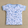 Boys 100% Cotton Animal Gift Set - Sky Blue & White