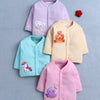 Pink & Lavender Girls Full Sleeves Cotton Jablas Pack Of 4