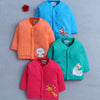 Blue & Pink Girls Full Sleeves Cotton Jablas Pack Of 4
