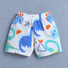 BUMZEE White & Blue Baby Boys Half Sleeves Jabla & Short Set