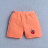 BUMZEE Orange & White Baby Girls Half Sleeves Jabla & Short Set