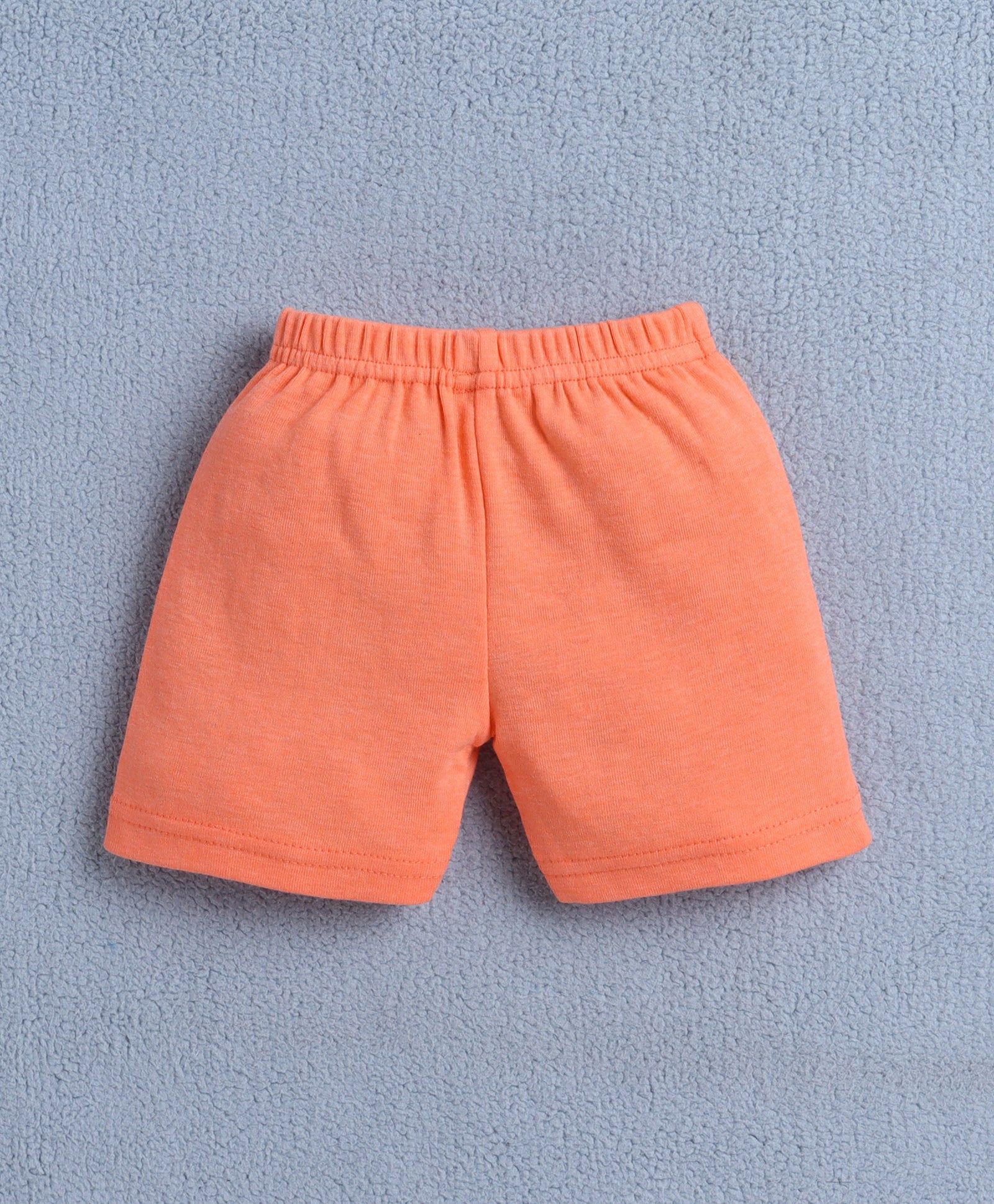 BUMZEE Orange & White Baby Girls Half Sleeves Jabla & Short Set