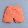 BUMZEE Orange & White Baby Girls Half Sleeves Jabla & Short Set