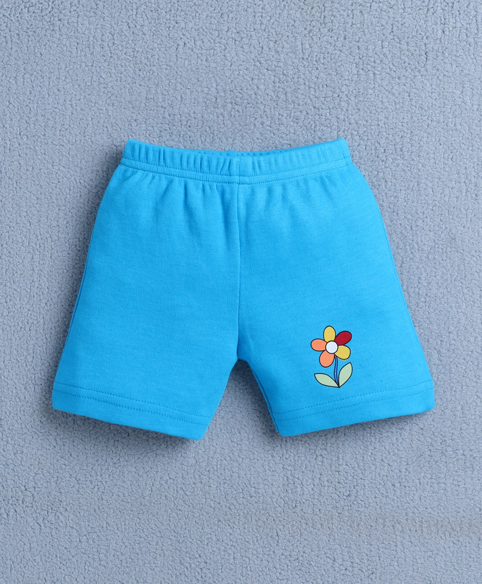 BUMZEE Blue & White Baby Girls Half Sleeves Jabla & Short Set