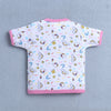 BUMZEE White & Pink Baby Girls Half Sleeves Jabla & Short Set