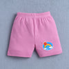 BUMZEE White & Pink Baby Girls Half Sleeves Jabla & Short Set