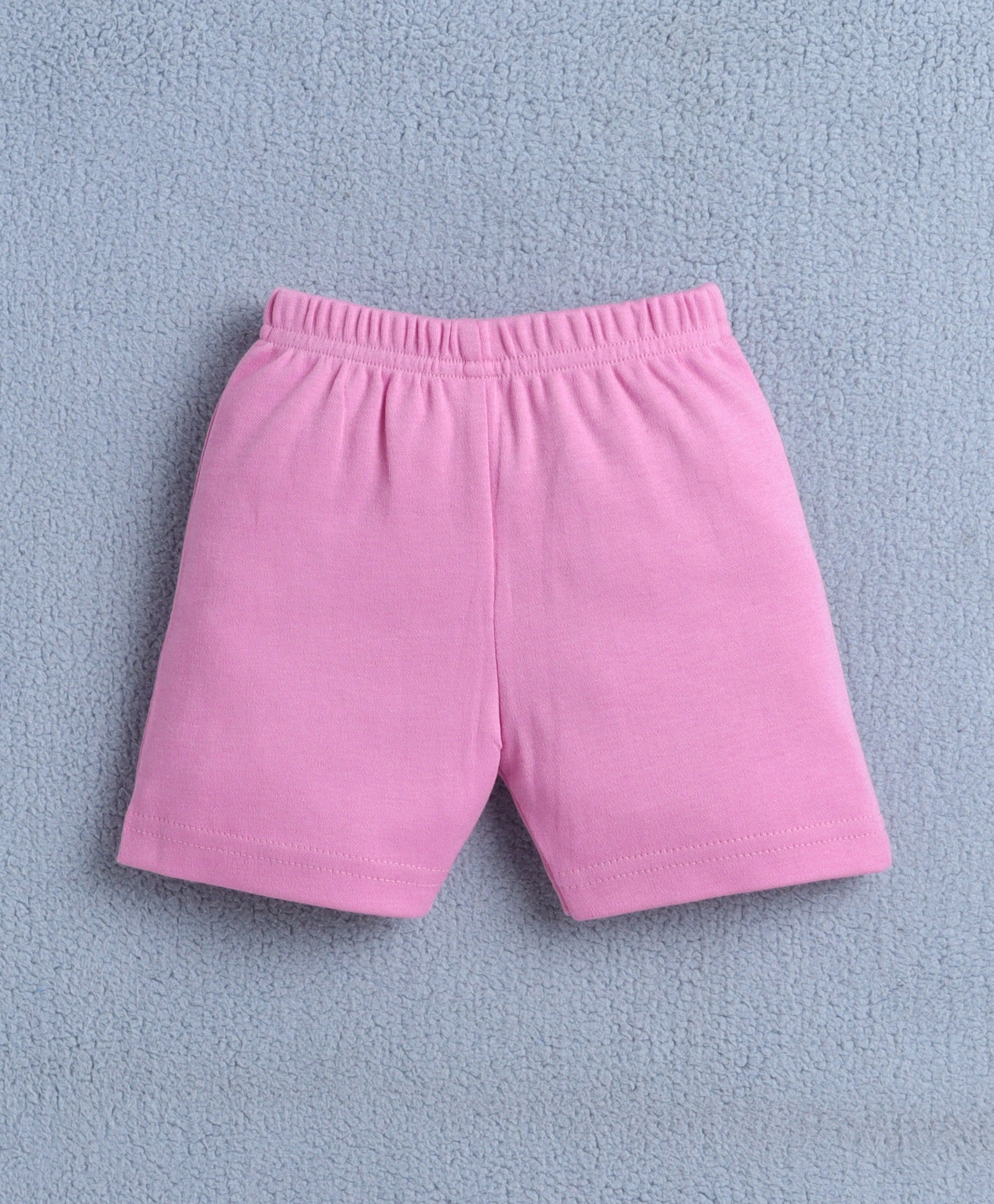 BUMZEE White & Pink Baby Girls Half Sleeves Jabla & Short Set