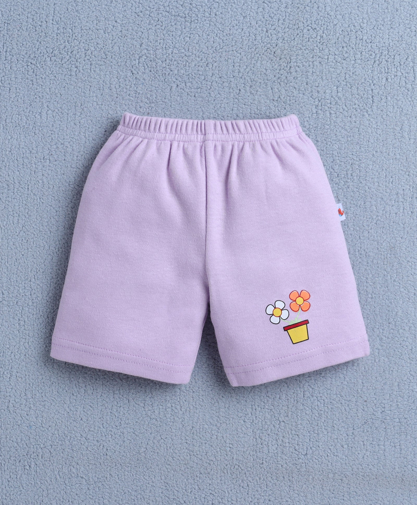 BUMZEE Yellow & Lavender Girls Shorts Pack Of 4