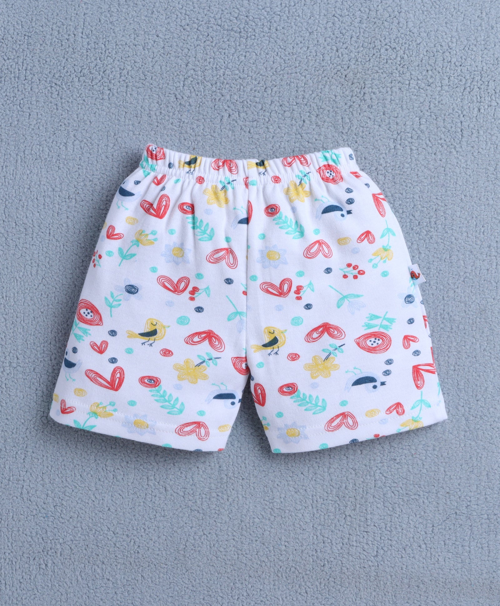 BUMZEE Yellow & Lavender Girls Shorts Pack Of 4