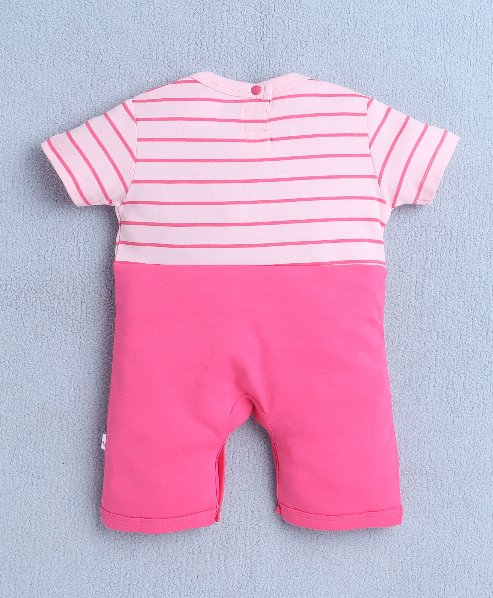 Girls 100% Cotton Floral Romper - Pink