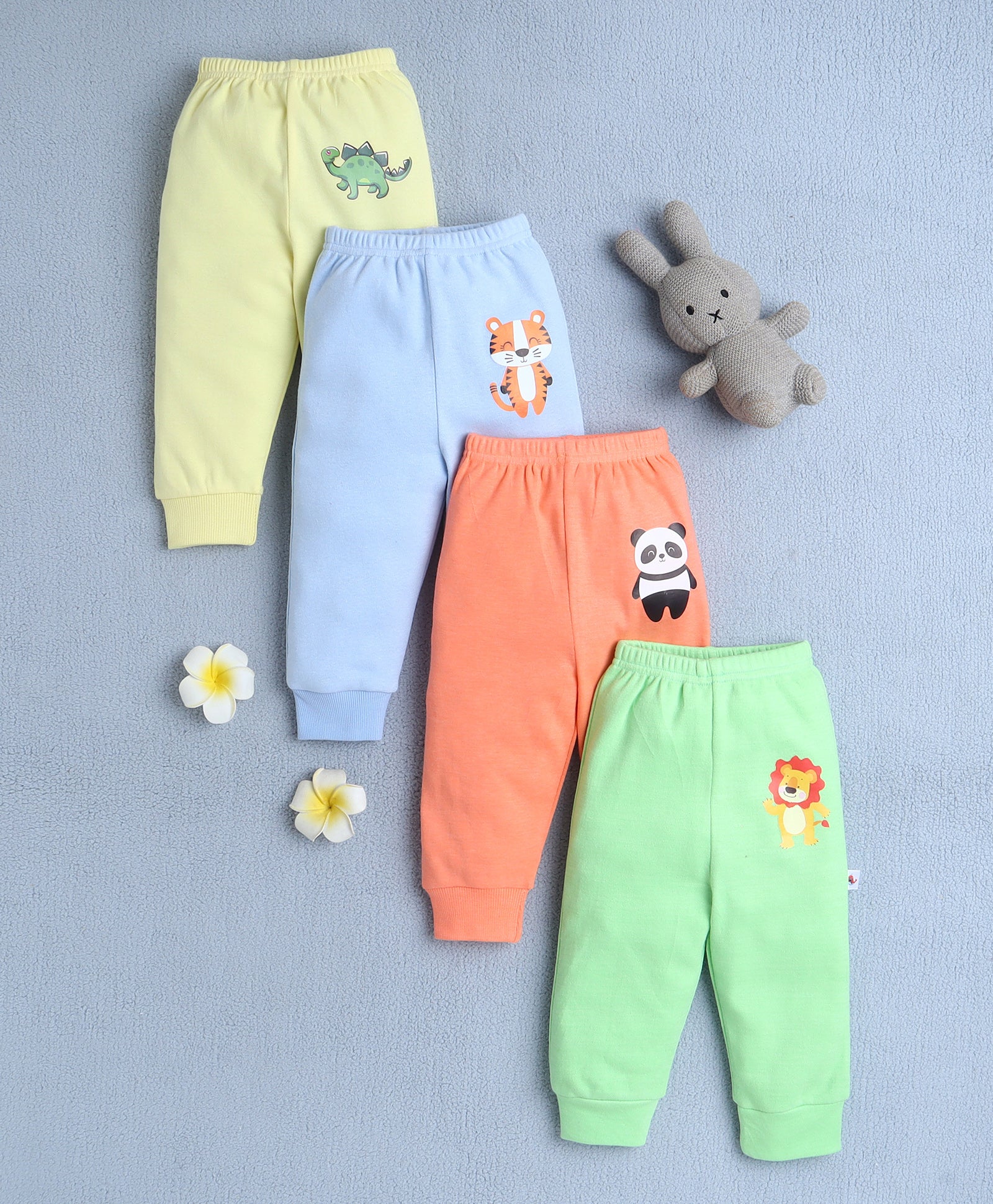 Boys 100% Cotton Animal Pyjamas - Orange & Green