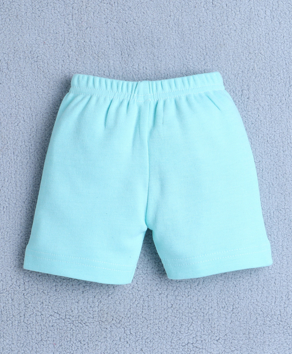 Bumzee Mint Green Animal Print T-Shirt & Short Set, Half Sleeves, 100% Cotton (Style Peb10618)