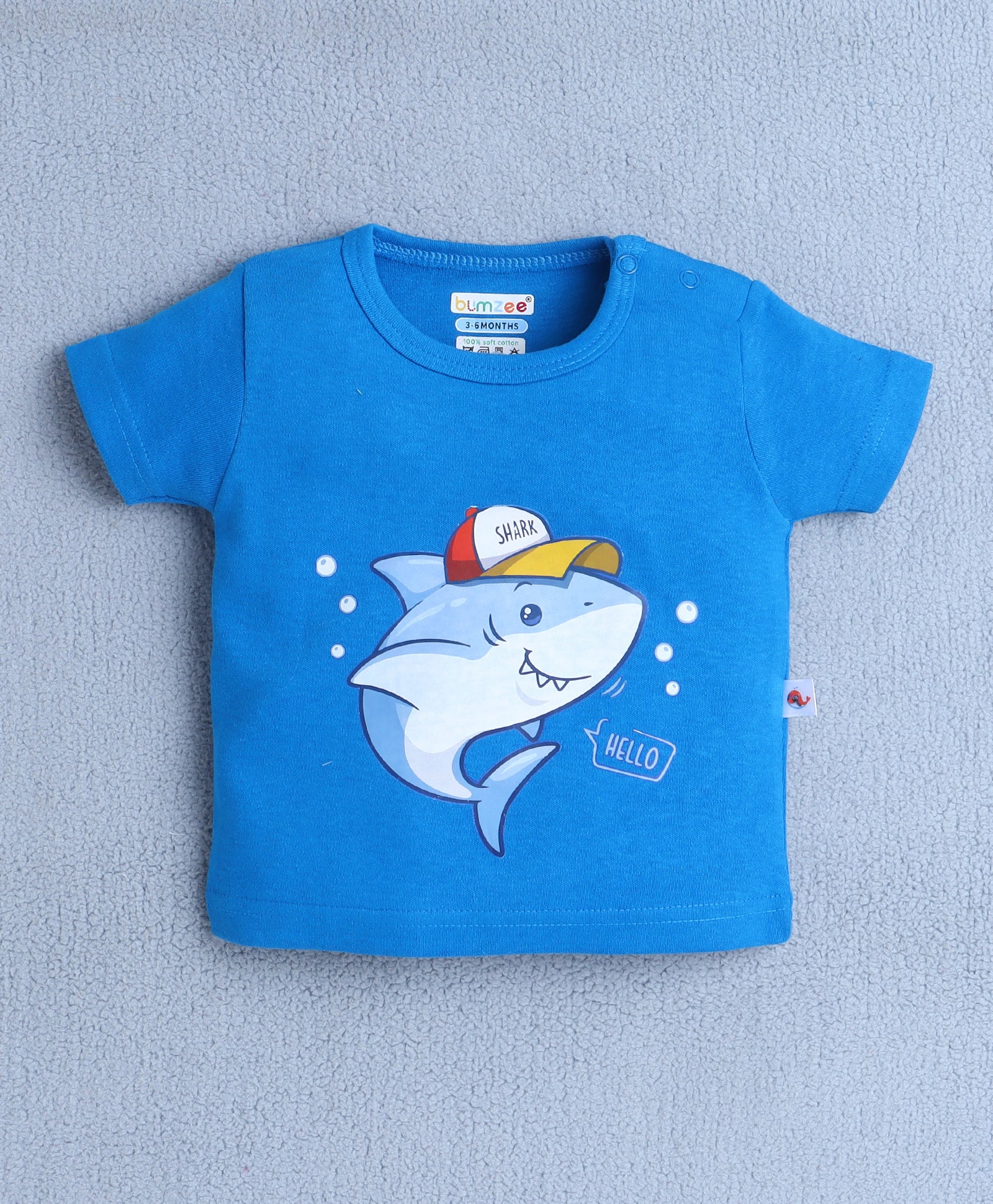 BUMZEE Royal Blue Baby Boys Half Sleeves T-Shirt & Short Set