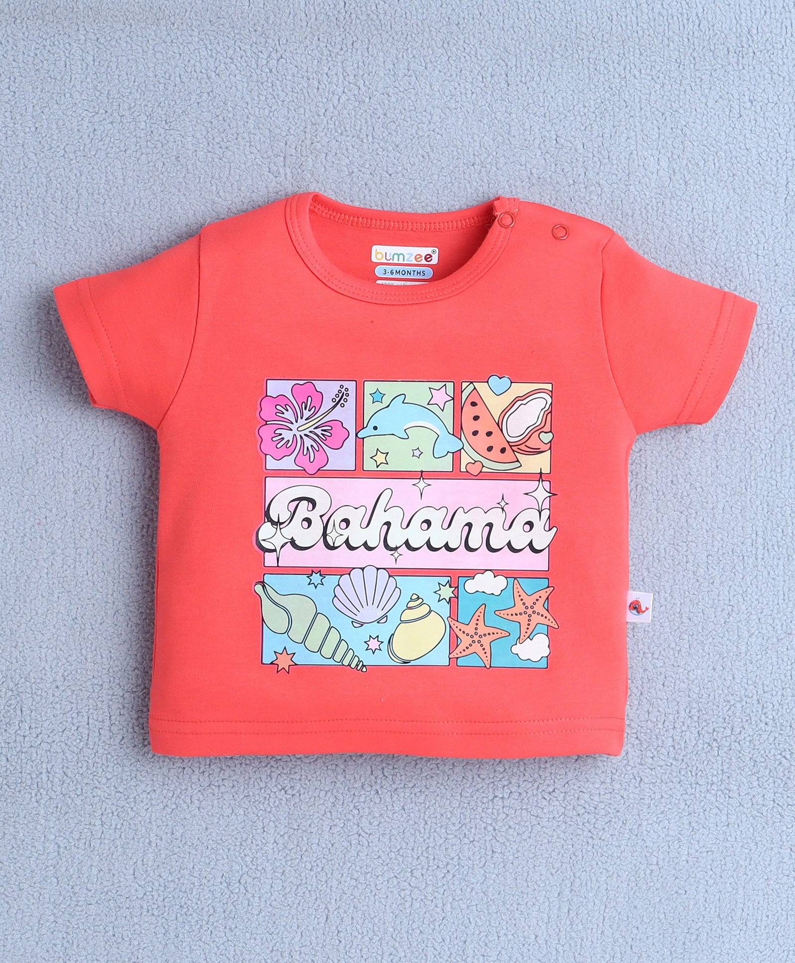 BUMZEE Coral Baby Girls Half Sleeves T-Shirt & Short Set