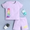 BUMZEE Lavender Baby Girls Half Sleeves T-Shirt & Short Set