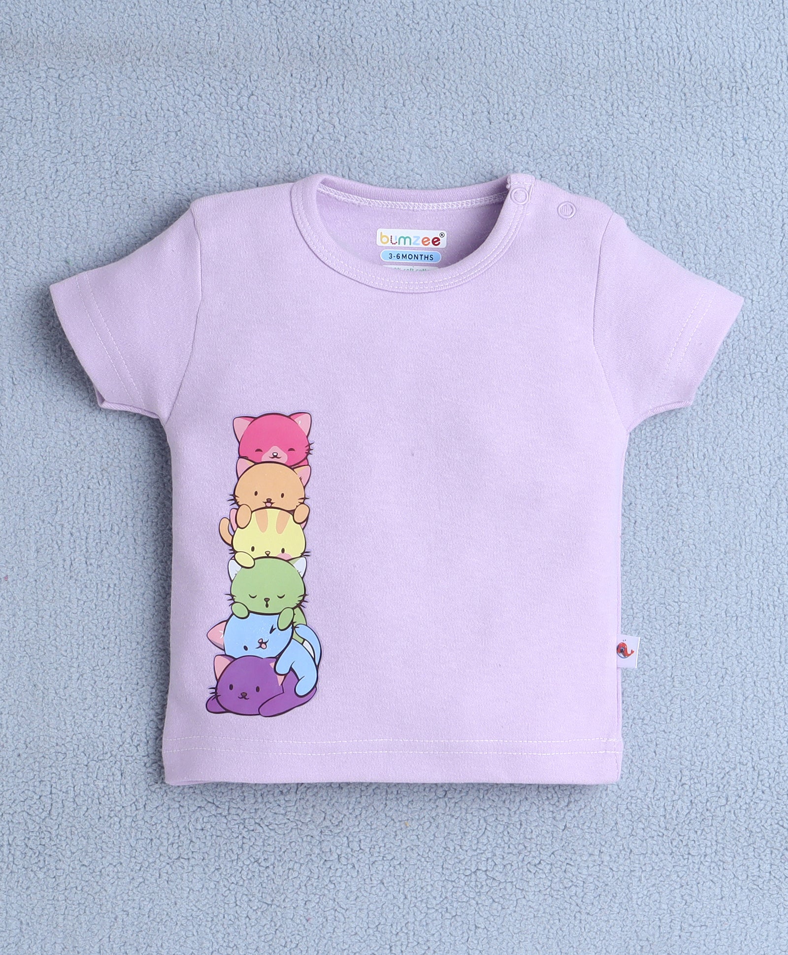 BUMZEE Lavender Baby Girls Half Sleeves T-Shirt & Short Set