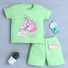 BUMZEE Green Baby Girls Half Sleeves T-Shirt & Short Set