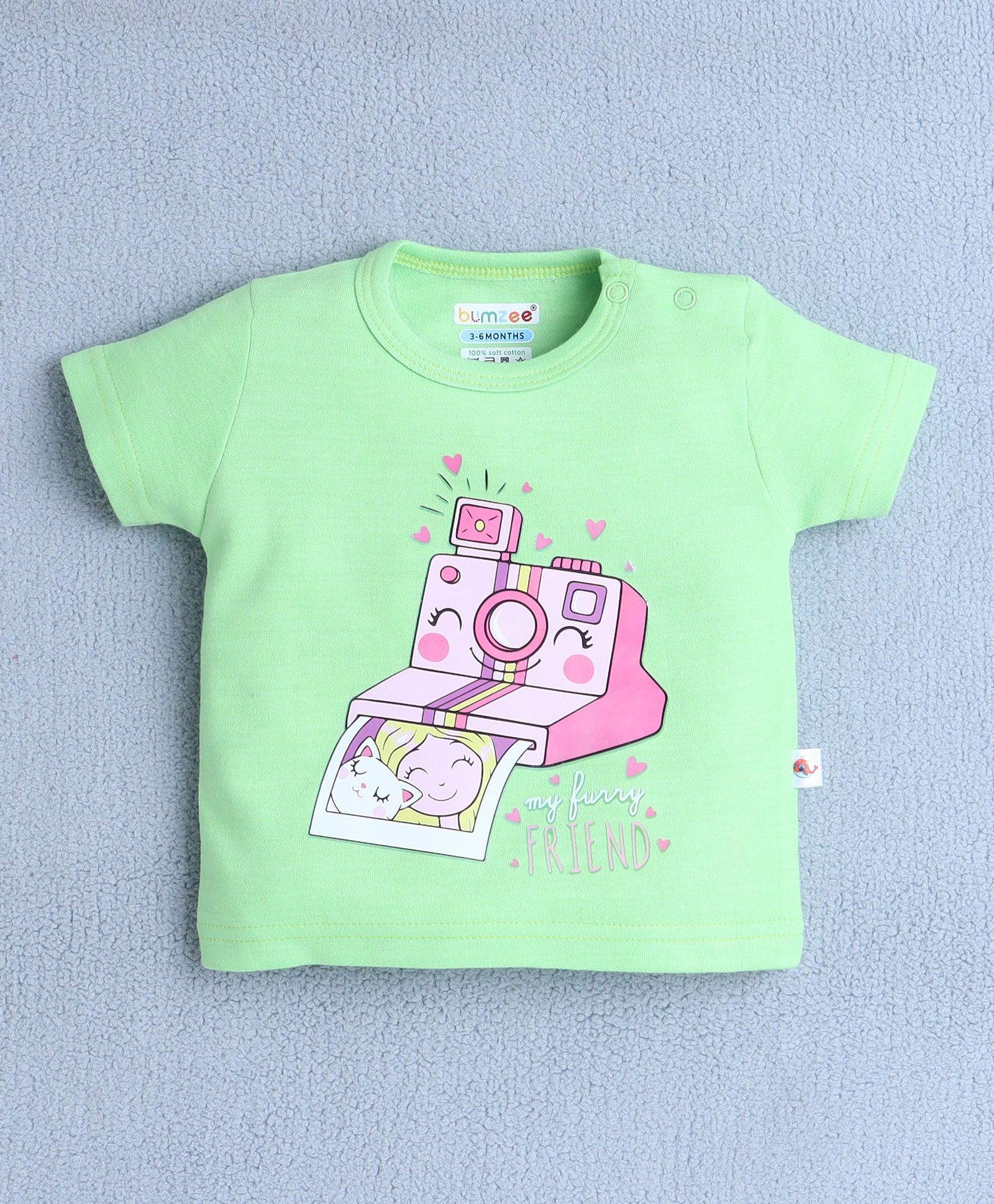 BUMZEE Green Baby Girls Half Sleeves T-Shirt & Short Set
