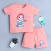 BUMZEE Peach Baby Girls Half Sleeves T-Shirt & Short Set