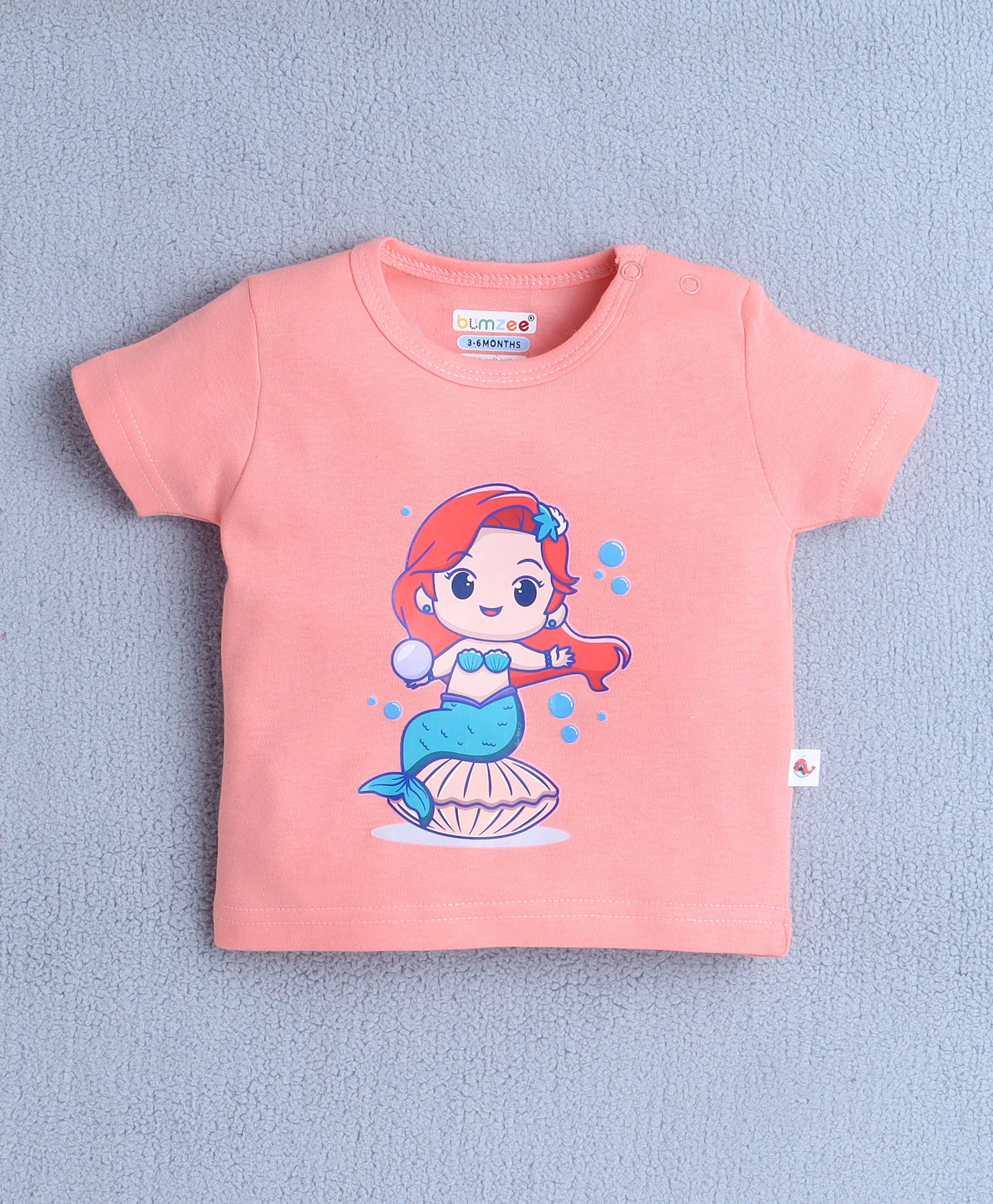 BUMZEE Peach Baby Girls Half Sleeves T-Shirt & Short Set