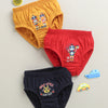Boys 100% Cotton Solid Briefs - Red & Navy