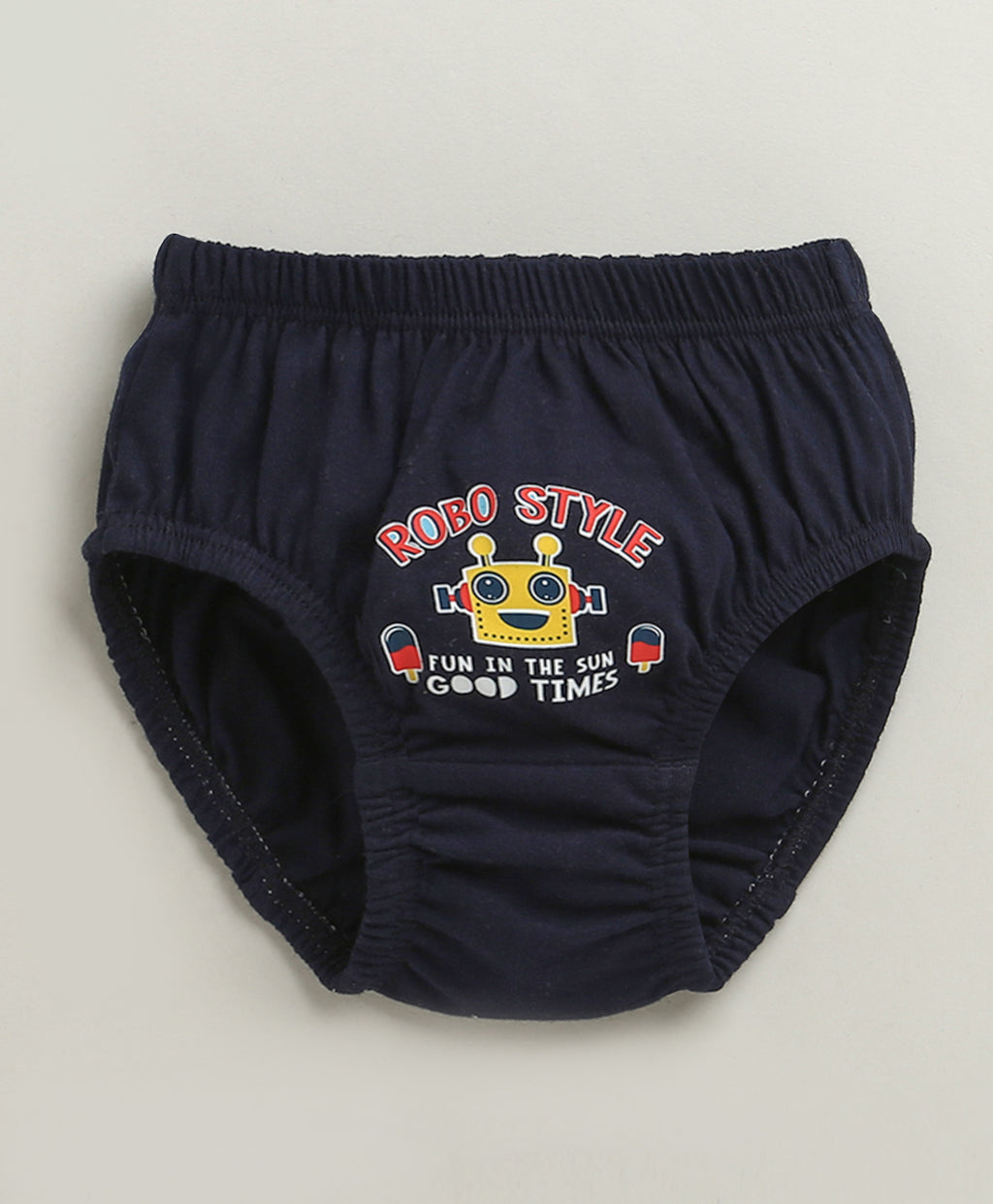 Bumzee Red & Navy Briefs, Pack of 3, 100% Cotton