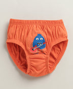 Bumzee Orange & Green Briefs, Pack of 3, 100% Cotton