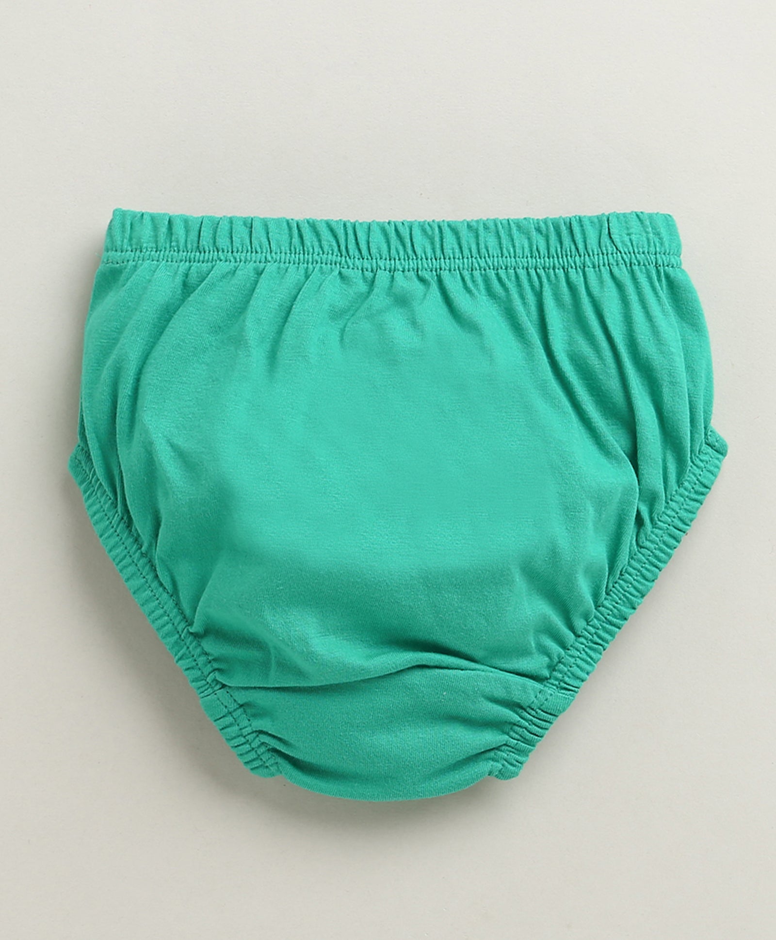 Boys 100% Cotton Solid Briefs - Orange & Green