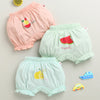 Girls 100% Cotton Solid Bloomers - Peach & Mint Green