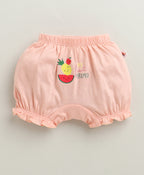 Bumzee Peach & Mint Green Bloomers, Pack of 3, 100% Cotton