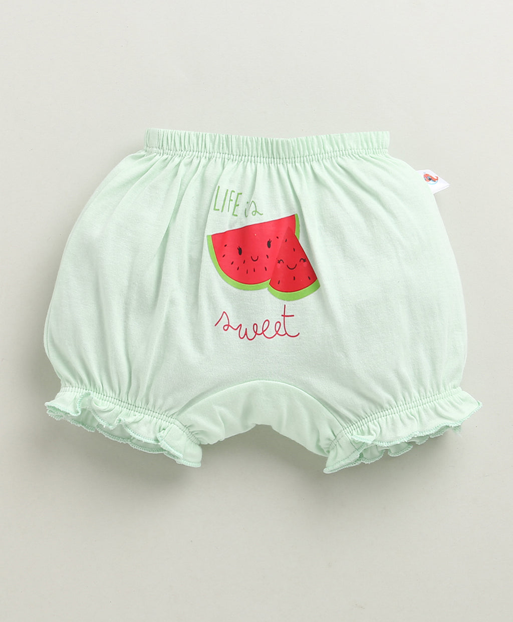 Bumzee Peach & Mint Green Bloomers, Pack of 3, 100% Cotton