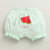 Girls 100% Cotton Solid Bloomers - Peach & Mint Green