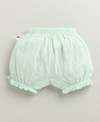 Bumzee Peach & Mint Green Bloomers, Pack of 3, 100% Cotton