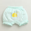 Girls 100% Cotton Solid Bloomers - Peach & Mint Green