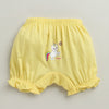 Girls 100% Cotton Solid Bloomers - Yellow & Pink