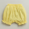 Girls 100% Cotton Solid Bloomers - Yellow & Pink