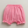 Girls 100% Cotton Solid Bloomers - Yellow & Pink