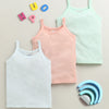 Girls 100% Cotton Solid Slips - Peach & Mint Green