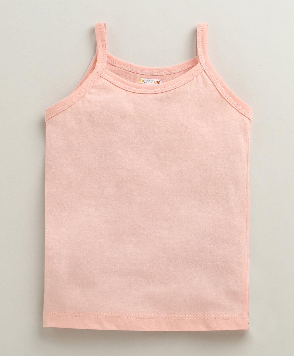 Bumzee Peach & Mint Green Slips, Pack of 3, Sleeveless, 100% Cotton (Style Peb10643)