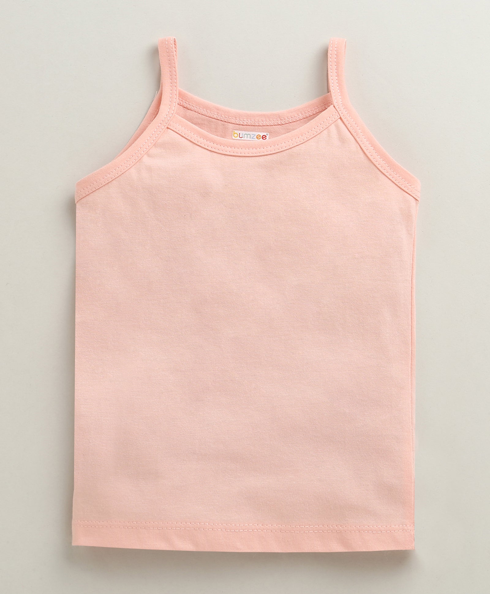 Girls 100% Cotton Solid Slips - Peach & Mint Green