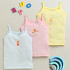 Girls 100% Cotton Solid Slips - Yellow & Sky Blue