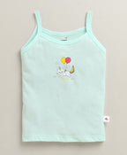 Bumzee Peach & Mint Green Slips, Pack of 3, Sleeveless, 100% Cotton (Style Peb10645)