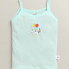 Girls 100% Cotton Solid Slips - Peach & Mint Green